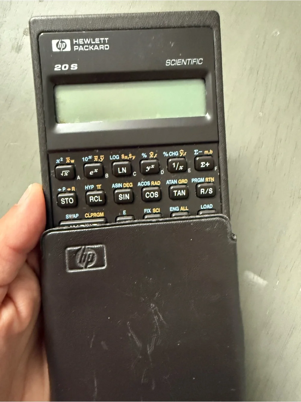Mint VTG 1987 Hewlett Packard HP 20S Scientific Calculator w leather case Tested